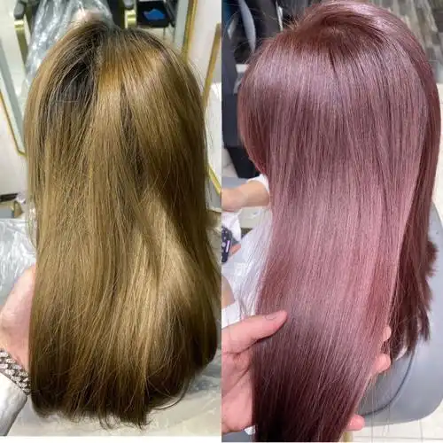 粉棕色不用漂一步到位