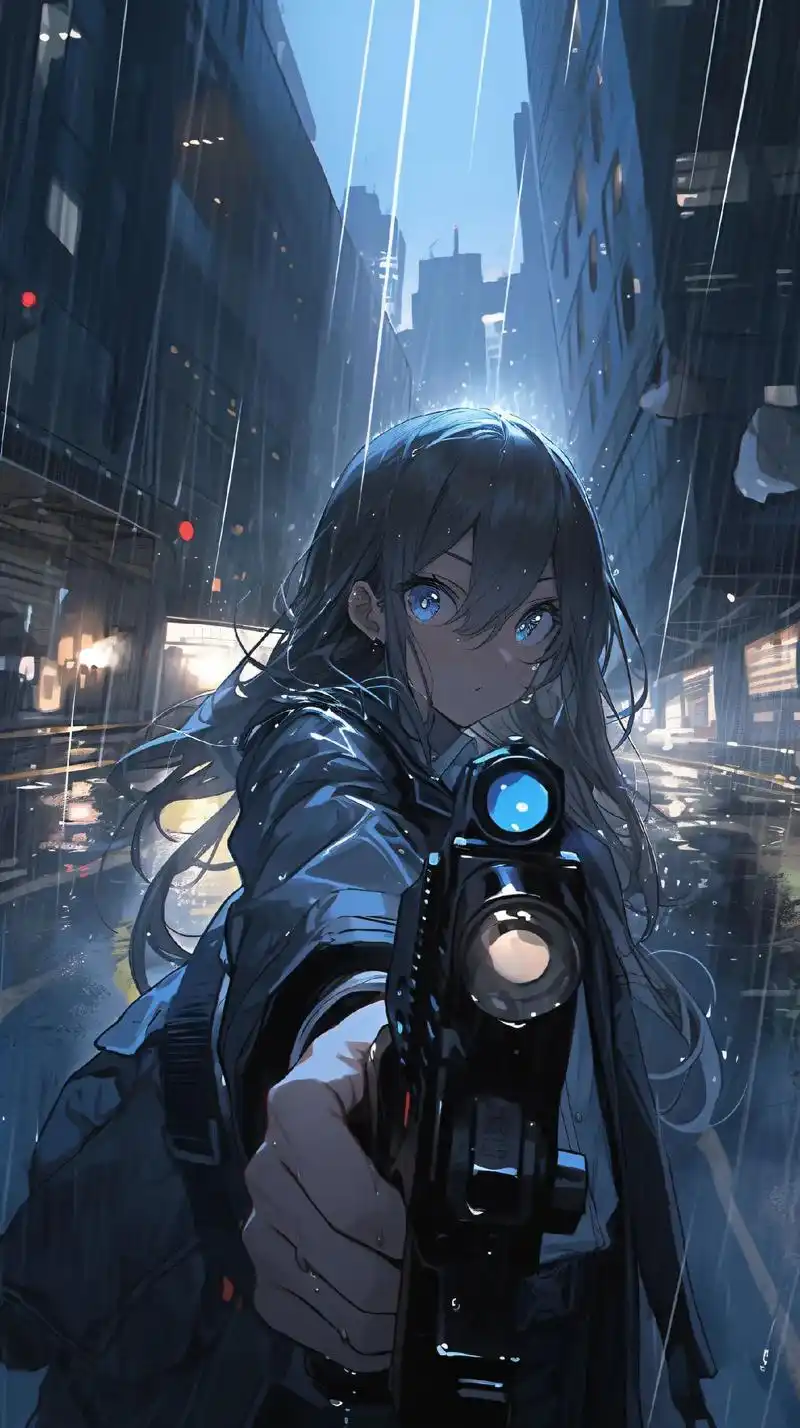 bang#二次元少女 #枪械插画#未来主义 #ai绘画 #m - 抖音