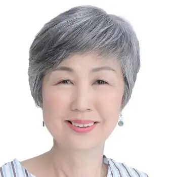 耀美中老年花白短发女妈妈花白色老年人奶奶60岁80岁老太太真发假发