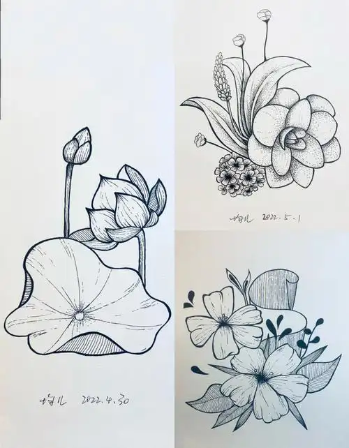 黑白画  #简笔画临摹  #画画 #装饰画  #线稿  #手绘  #绘画  #五一