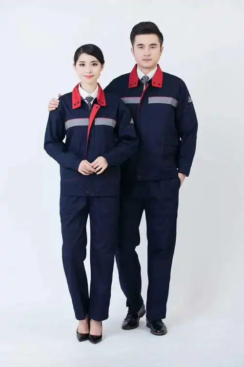 沈阳职业装定制防静电工作服套装春秋长袖工服加油站工装定做厂家