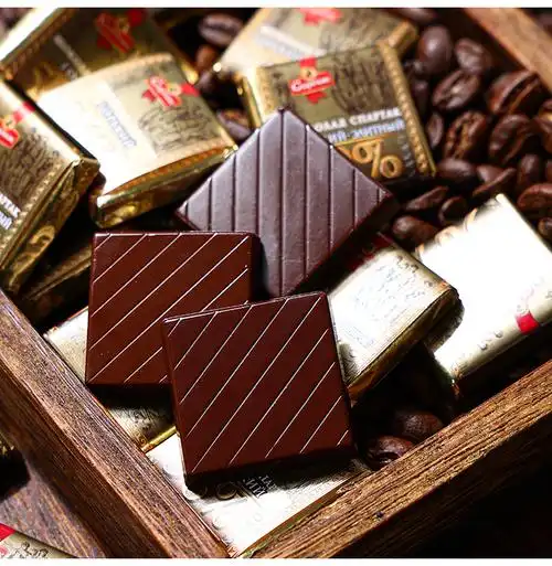 俄罗斯原装进口 俄罗斯网红黑巧克力纯可可脂苦黑巧原装进口食品过年