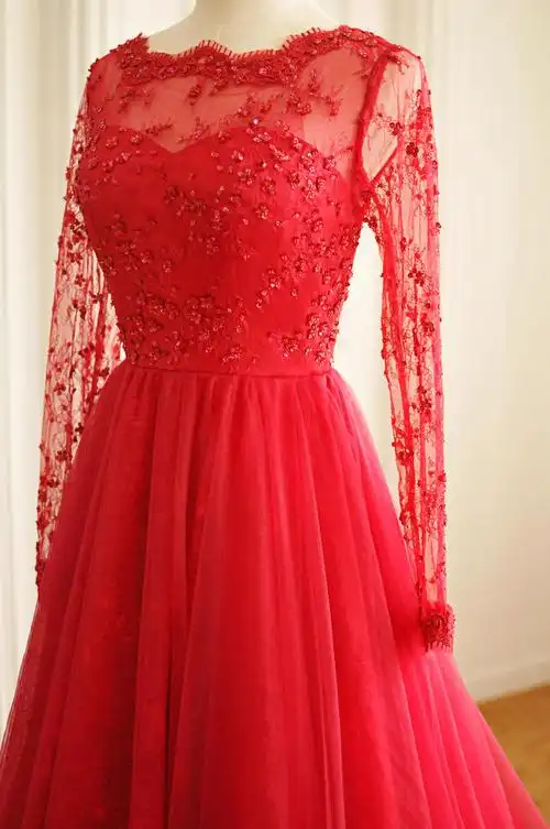 全国番茄新娘婚纱礼服馆-【番茄新娘】2016高定红色系礼服-中国婚博会