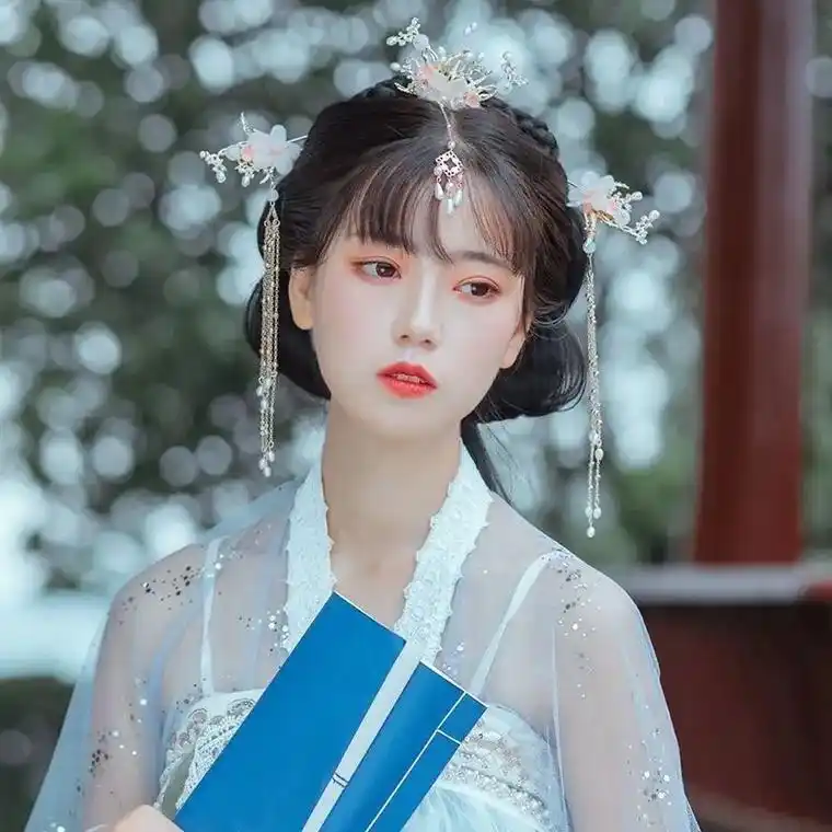 汉服头饰全套装宋代发簪盘发超仙簪子简约流苏女步摇手作古风套装妥妥