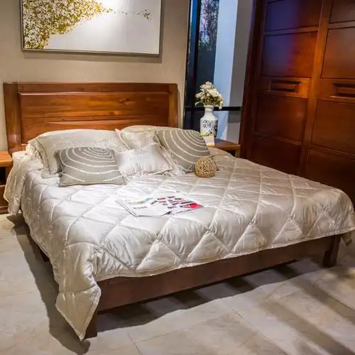 南洋胡氏实木家具床头(1.8m) 9010高箱1.8m