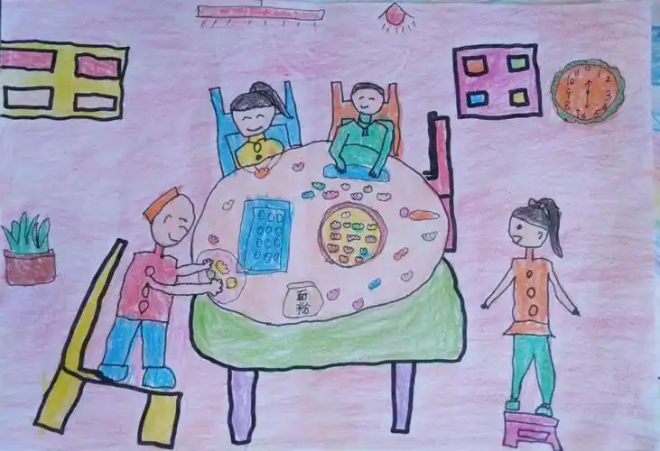 大二班张玉彬《包饺子》