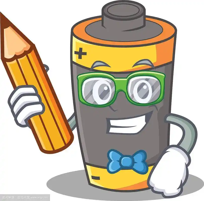 学生电池人物卡通风格