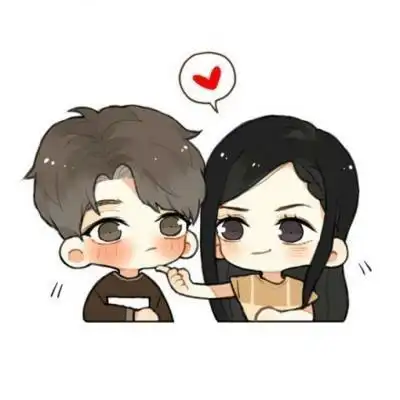 简约可爱的卡通情侣头像一男一女 永远都是你的小可爱啊