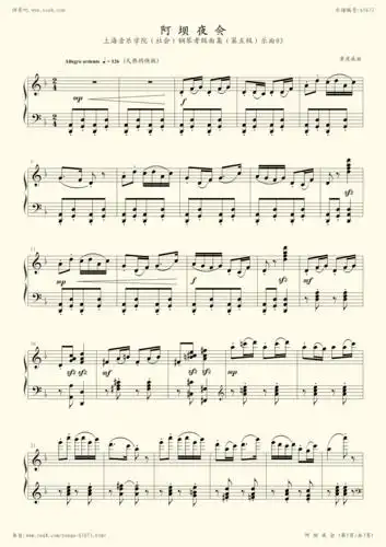 (第五级)阿坝夜会(乐曲)03-上海音乐学院(社会)钢琴考级曲集2018版