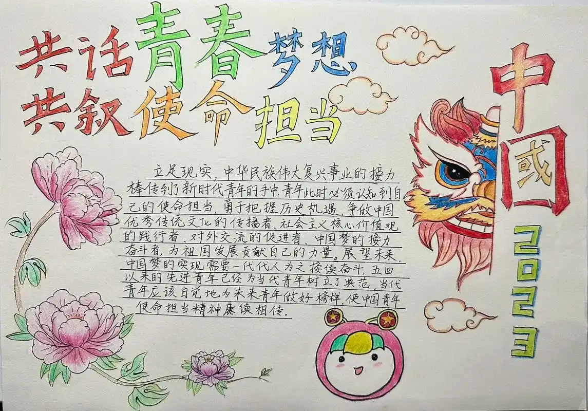 "共话青春梦想,共叙使命担当"主题活动#团日活动#手抄报 # - 抖音