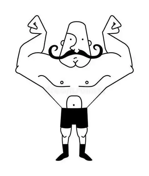 肌肉发达的男性躯干和规模图标速写素材肌肉肌肉发达的人简笔画板绘