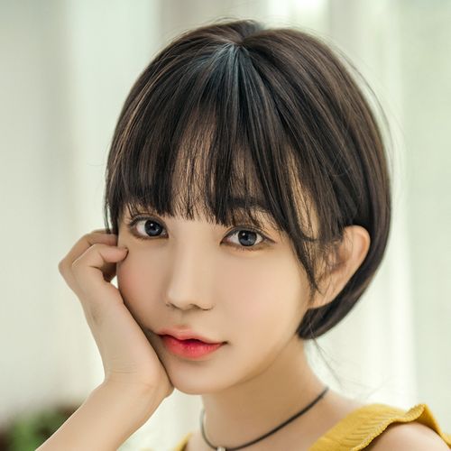 假发女短发bobo黑色波波头帅气短直学生自然黑甜美可爱网红全头套