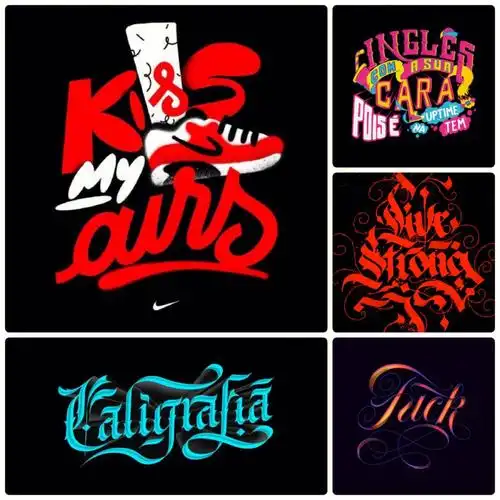 手绘英文艺术字设计
