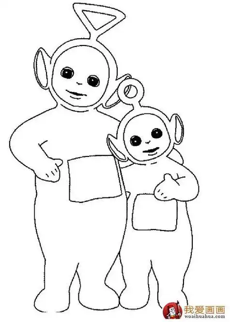 天线宝宝简笔画卡通画天线宝宝大全6