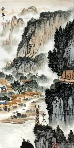 【已售】杜云祥三尺精品山水《江南》