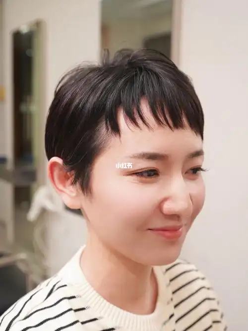 短发分享超短刘海77挂耳短发