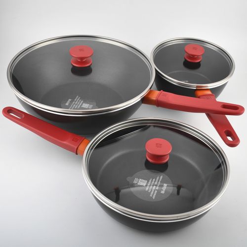 德国双立人now plus系列不粘锅套装炒锅煎锅奶锅辅食锅家用简装