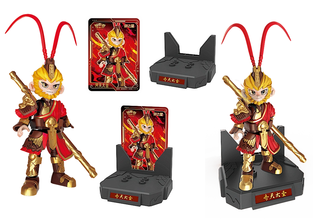 肩甲和头冠上修长的翎羽,在造型上还原了ip形象的同时传递了国潮美感