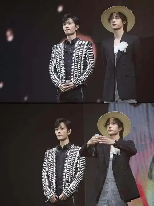 王一博肖战同台同穿西装风格却大不同肖战西装垫肩耍心机