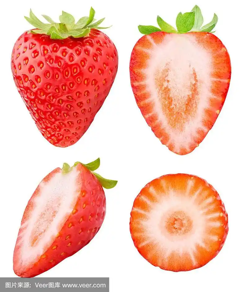 草莓孤立在白色背景