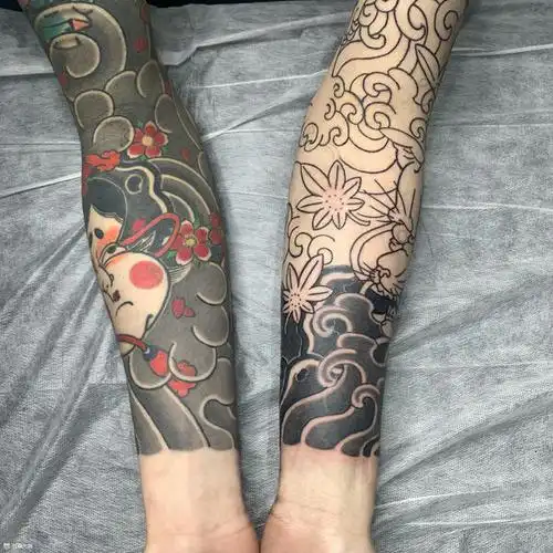 双半甲花臂未完