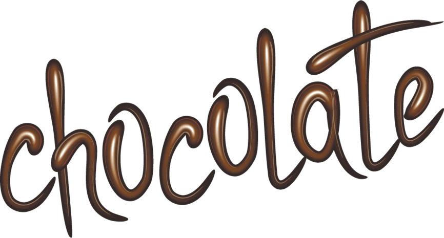 巧克力英文单词艺术字
