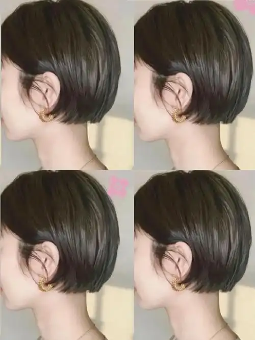 a短发推荐齐耳短发0808超a短发可扎可放搭配法式刘海这个短发发型