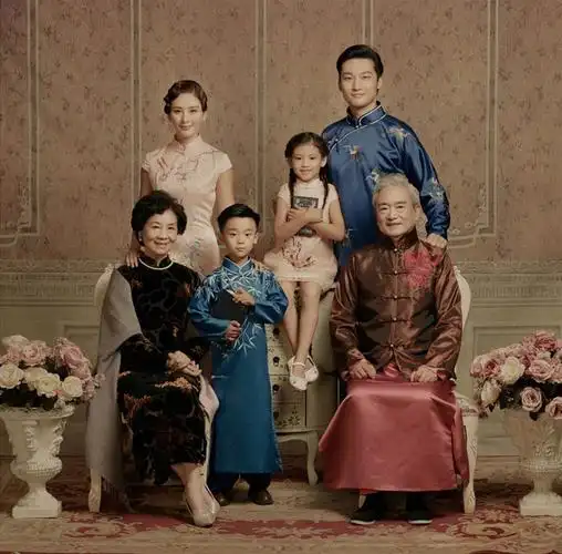 全家福摄影服装 一家六口 亲子装影楼拍照套装2020中国风民国服饰