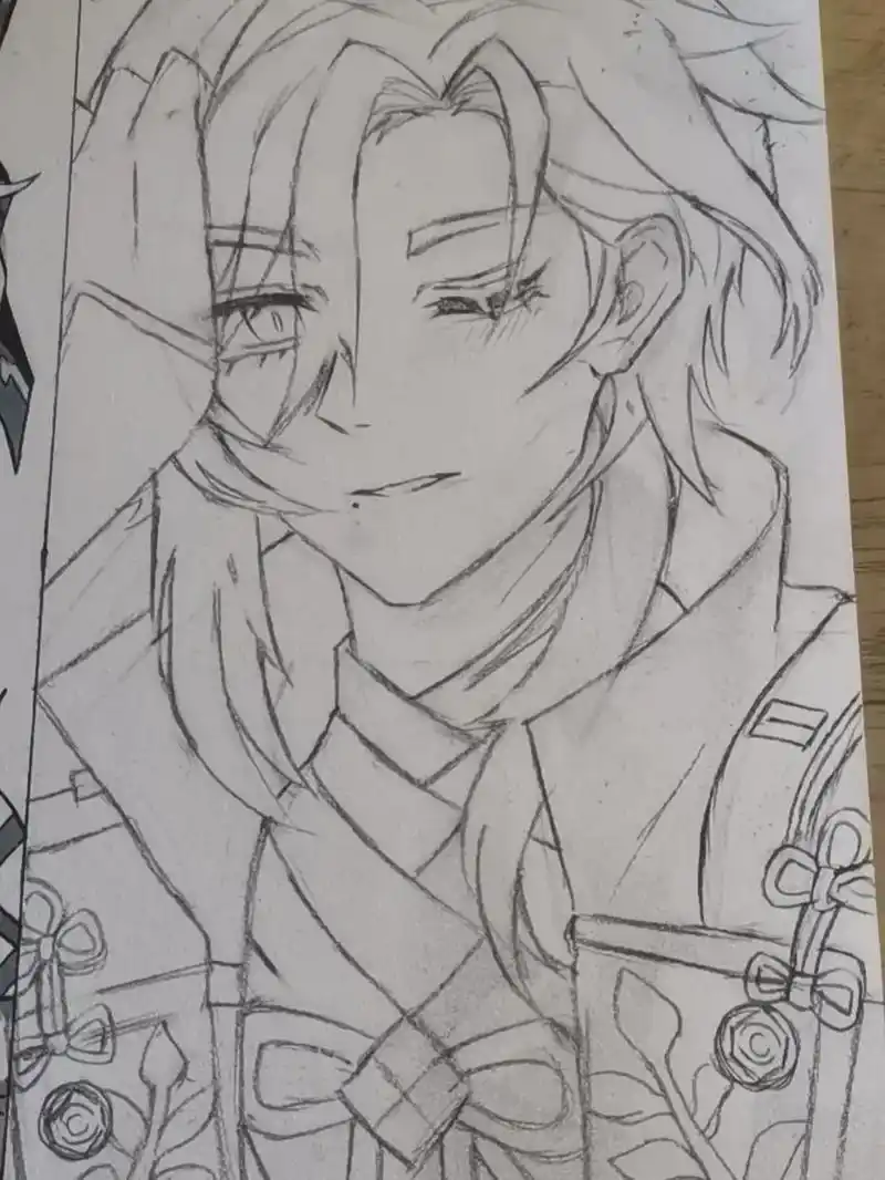 原神#绘画#神里绫人 终于画完了淦 - 抖音