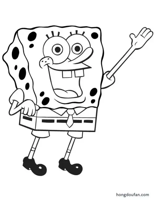 10张海绵宝宝,帕特里克,螃蟹先生,珀尔和章鱼哥卡通涂色图片 | 红豆饭