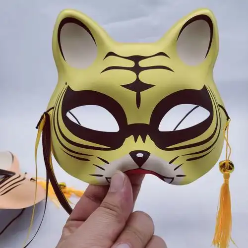 2022虎年吉祥物新款老虎游戏面具男孩cos舞会面罩暴发虎虎生威狐狸