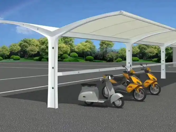 电动自行车棚|电动车停车棚,汽车棚,景观棚,推拉篷-苏州鑫美德膜结构