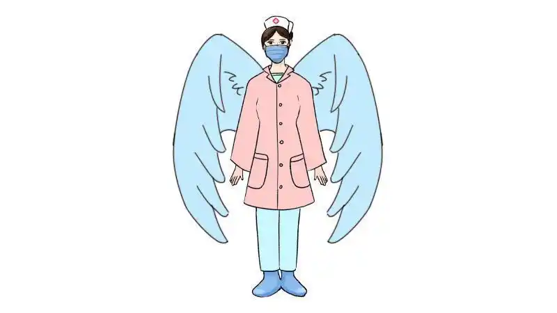 白衣天使简笔画的画法