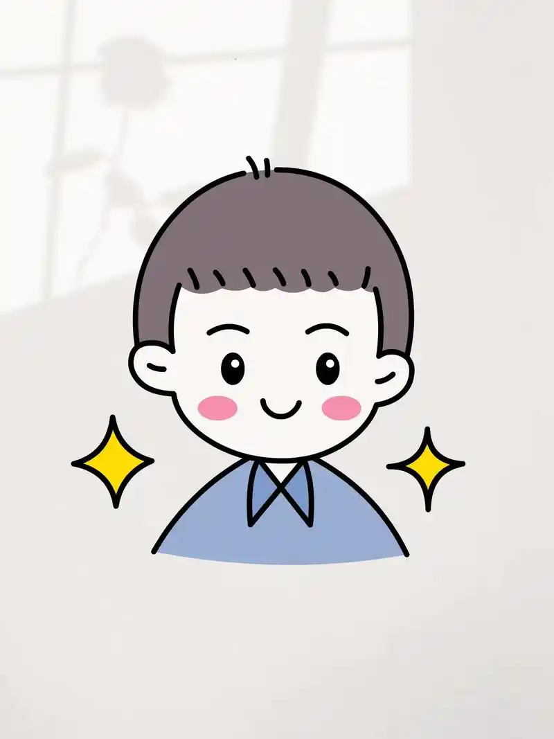 可爱小男孩简笔画,男孩头像简笔画.#简笔画 #每日一画 #头 - 抖音