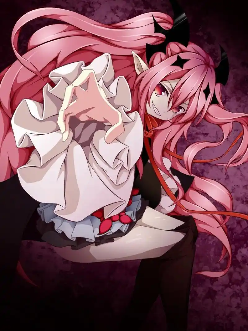 手绘插画—《终结的炽天使》克鲁鲁·采佩西 1,线条: ①单线上做到