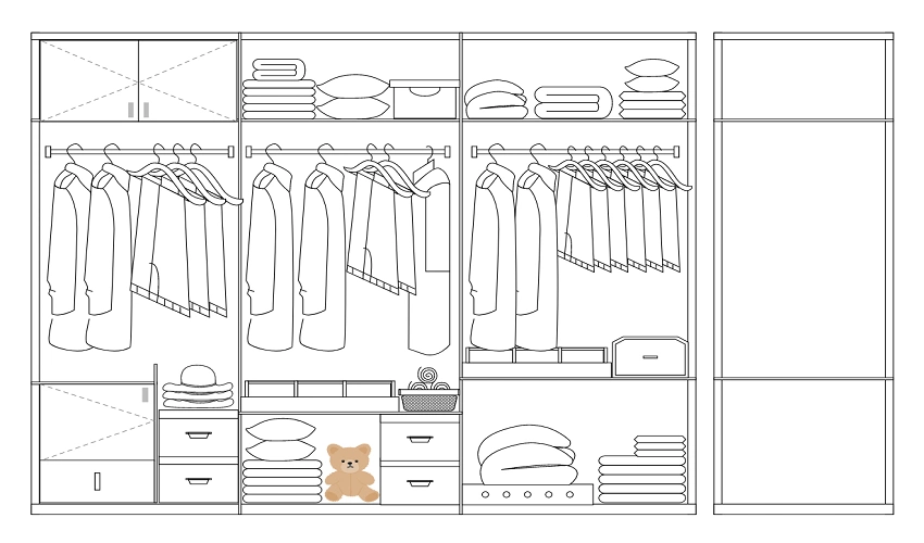 衣柜图怎么画