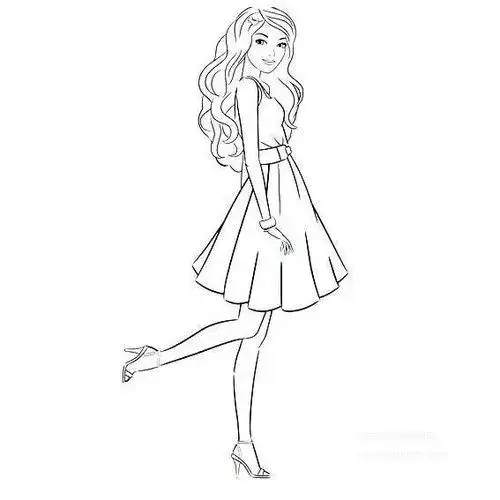 漫画少女简笔画全身步骤旗袍少女幼儿亲子简笔画 儿童轻松学画画女生