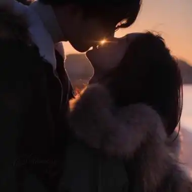 秀恩爱情头真人接吻 高清唯美的超甜秀恩爱情头真人图片_情侣头像_美