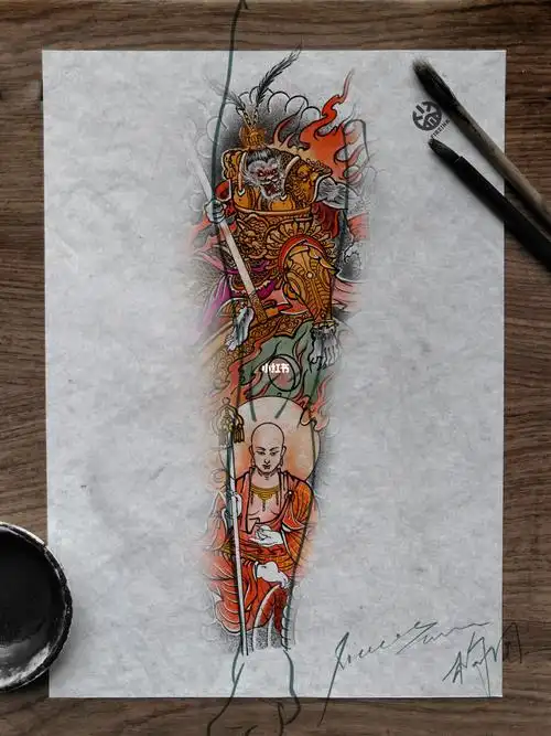 孙悟空花腿手稿设计