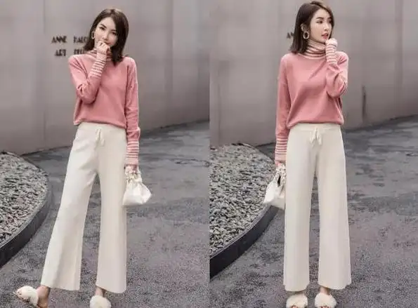 米色裤子配鞋子图片女士-发簪网