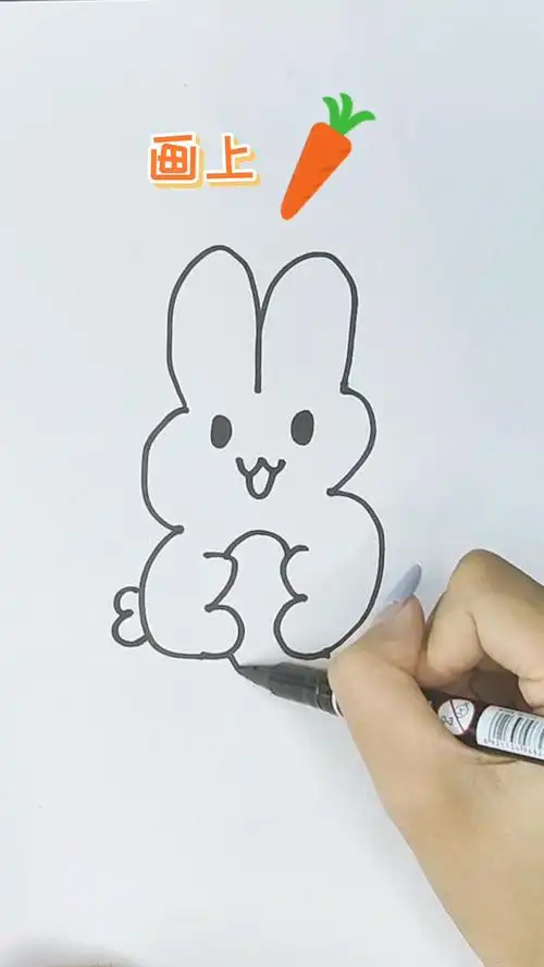 画兔子原来这么简单只需要数字3就行