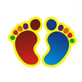 脚简笔画彩色可爱