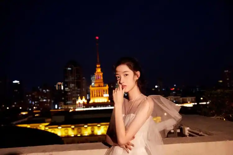 王玉雯薄纱裙唯美夜景写真图片99