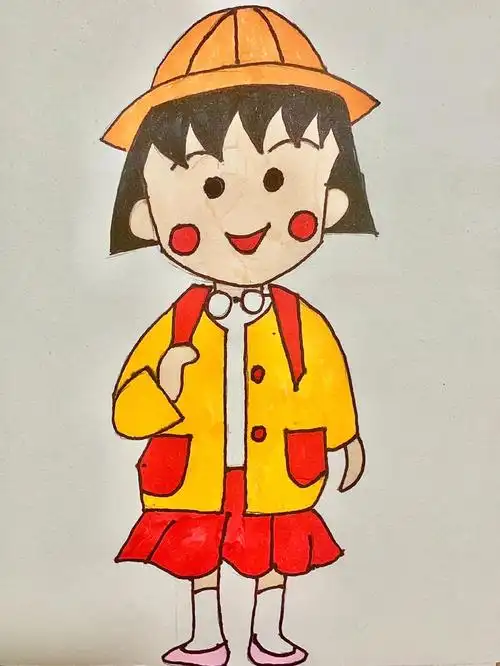 樱桃小丸子简笔画