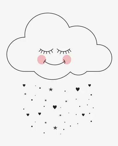 下爱心的白云