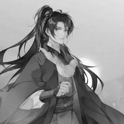 漫画古风男生头像黑白高清图片_男生动漫头像_头像屋