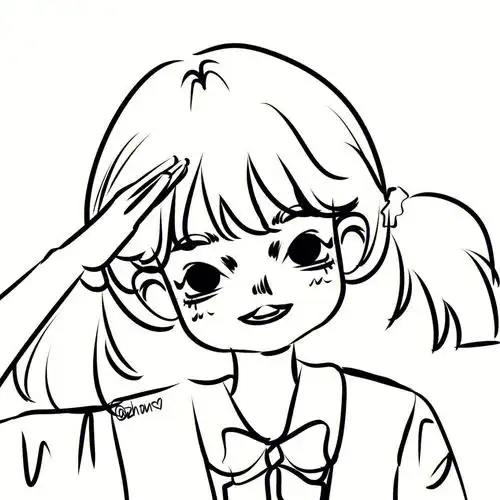 卡通头像线稿第六组