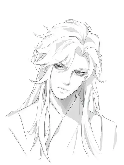 头像  #画渣摸鱼  #今日摸鱼  #古風  #线稿  #古风美男