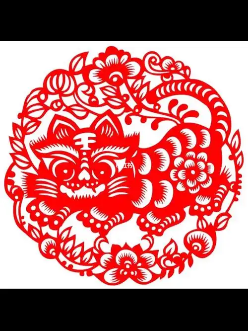 套色剪纸生肖虎
