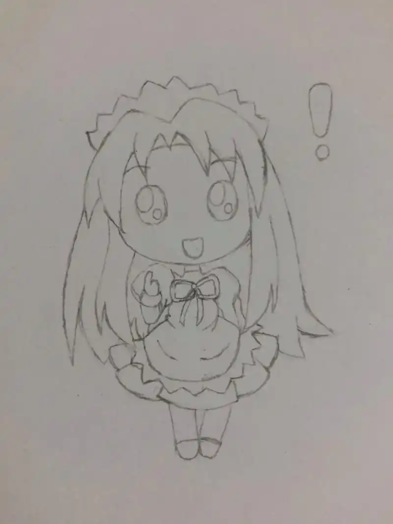 简笔画卡通女生 可爱简单的二次元卡通少女漫画人物简笔画,先用铅笔画